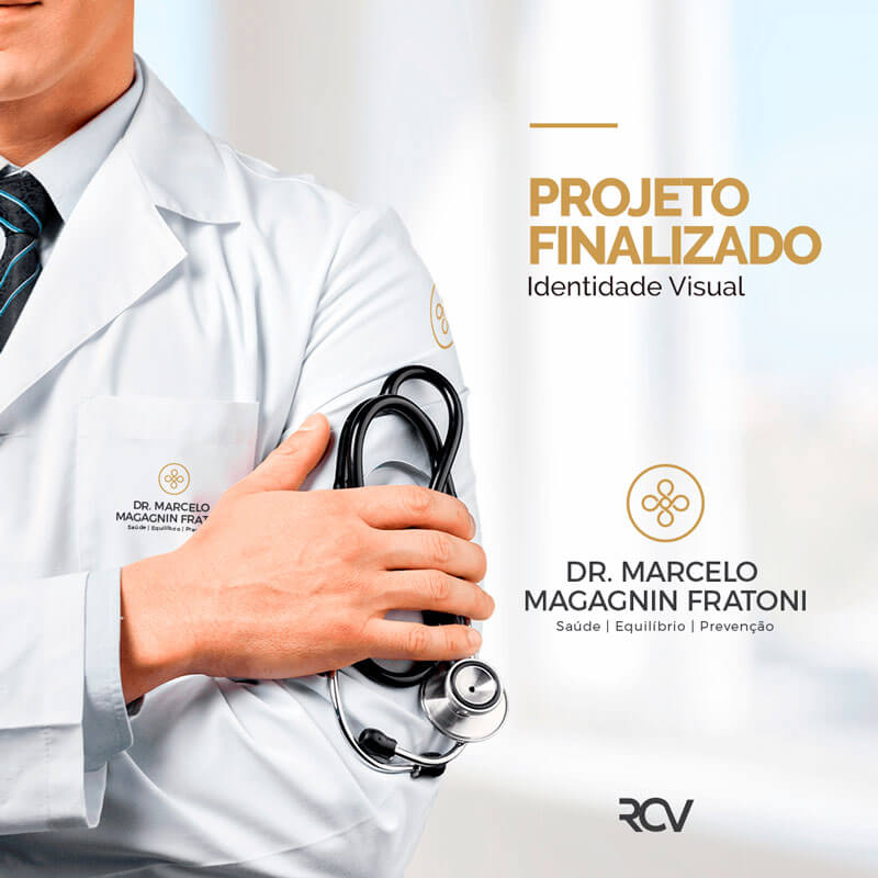 Marca e materiais de papelaria para doutor de Tubarão/SC