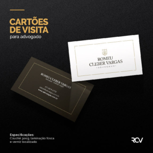 Cartões de visita para o Advogado Romeu Cleber Vargas - Rodrigo Coelho Vargas Designer