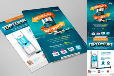 Flyer para ação promocional - FGM Produtos Odontológicos - Rodrigo Coelho Vargas Designer