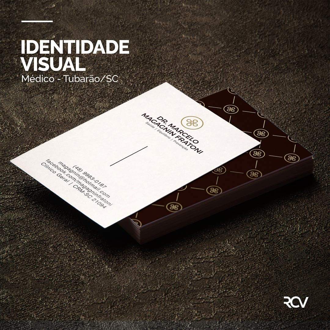 Cartões de visita para doutor da cidade de Tubarão/SC